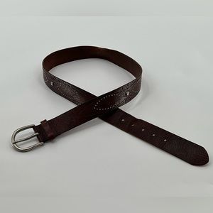 Vintage Fossil‎ Brown Leather Studded Belt 40